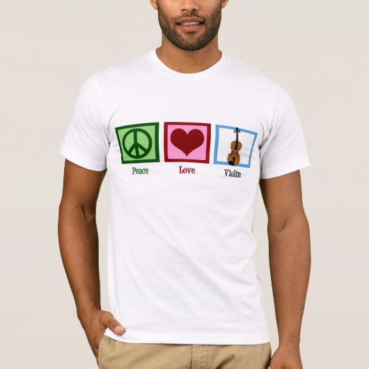Peace Love Violin T-shirt (Voorkant)