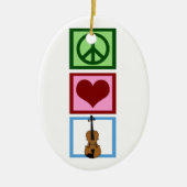 Peace Love Violins Keramisch Ornament (Voorkant)