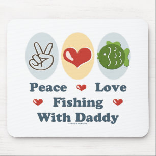 Peace Love Vist met papa Mousepad Muismat