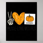 Peace Love Visuals Sped Teacher Pumpkin Skeleton H Poster (Voorkant)