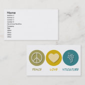Peace Love Viticulture Visitekaartje (Voorkant / Achterkant)