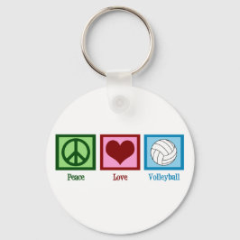 Peace Love Volleybal Schattige Sleutelhanger