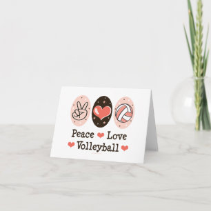 Peace Love Volleyball Blank Note-kaarten Kaart