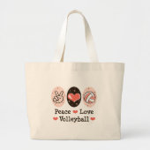 Peace Love Volleyball Canvas tas (Voorkant)