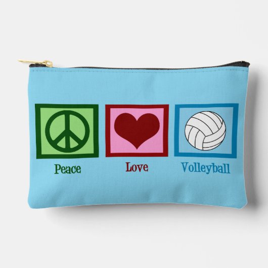 Peace Love Volleyball Cute Blue Etui (Voorkant)