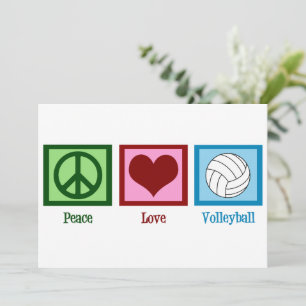 Peace Love Volleyball Feestdagenkaart