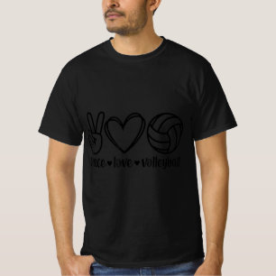 Peace Love Volleyball Fun Play Game Volleyball Lov T-shirt