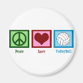 Peace Love Volleyball Magneet (Voorkant)