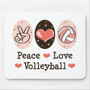 Peace Love Volleyball Mousepad Muismat