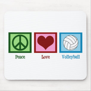 Peace Love Volleyball Muismat