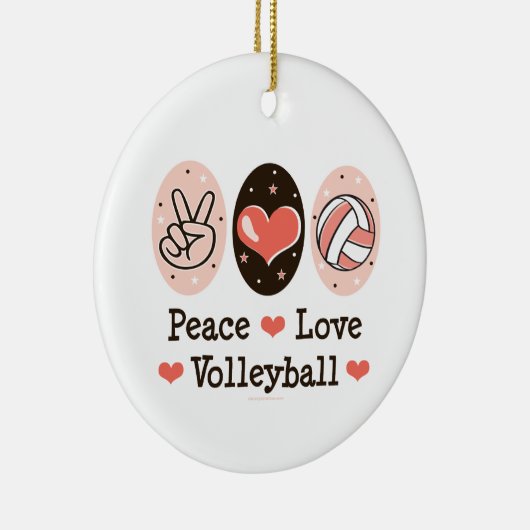 Peace Love Volleyball Ornament (Rechts)