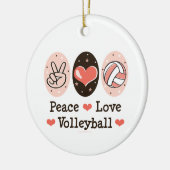Peace Love Volleyball Ornament (Links)