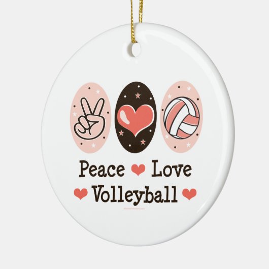 Peace Love Volleyball Ornament (Links)