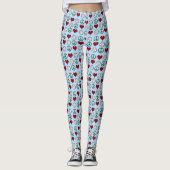 Peace Love Volleyball Pattern Leggings (Voorkant)