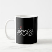 Peace Love Volleyball Player Graphic Koffiemok (Links)