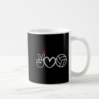 Peace Love Volleyball Player Graphic Koffiemok