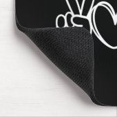 Peace Love Volleyball Player Graphic Muismat (Hoek)