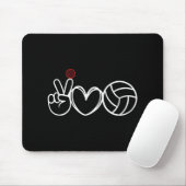 Peace Love Volleyball Player Graphic Muismat (Met muis)
