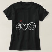 Peace Love Volleyball Player Graphic  T-shirt (Design voorkant)