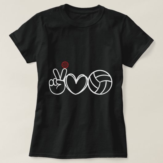 Peace Love Volleyball Player Graphic  T-shirt (Design voorkant)