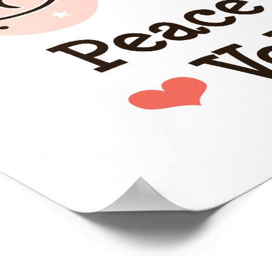 Peace Love Volleyball Poster (Hoek)