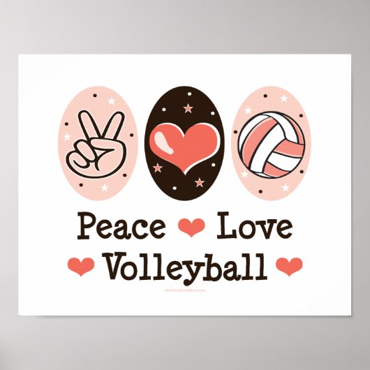 Peace Love Volleyball Poster (Voorkant)