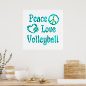 Peace Love Volleyball Poster (Keuken)