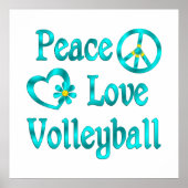 Peace Love Volleyball Poster (Voorkant)