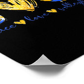 Peace Love Volleyball Retro Art Volleyball Player Poster (Hoek)