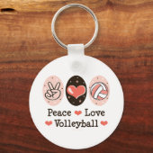 Peace Love Volleyball Sleutelhanger (Voorkant)