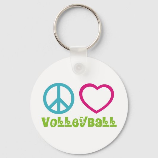 Peace Love Volleyball Sleutelhanger (Voorkant)