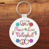 PEACE LOVE VOLLEYBALL SLEUTELHANGER (Voorkant)
