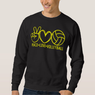 Peace Love Volleyball Sports Mam Game Day Team Coa Trui