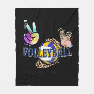 Peace Love Volleyball Stepzus Life Ma Grandma Fleece Deken