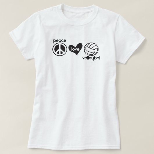 Peace Love Volleyball T-Shirt (Design voorkant)