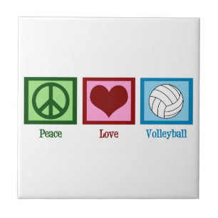 Peace Love Volleyball Tegeltje
