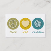 Peace Love Volleyball Visitekaartje (Achterkant)