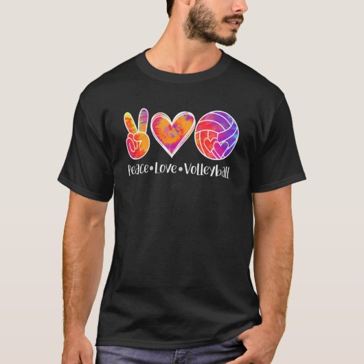 Peace Love Volleyball - Volleyball Lovers T-shirt (Voorkant)