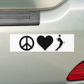 Peace Love Volleyball (Vrouw) Bumpersticker (Op auto)