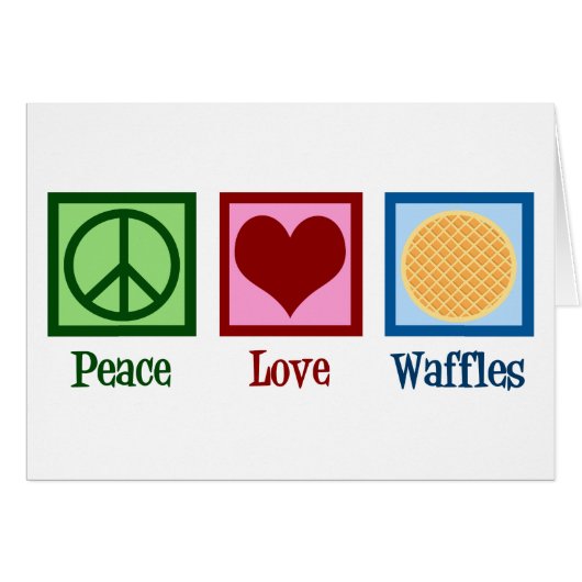 Peace Love Waffles (Voorkant Horizontaal)