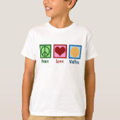 Peace Love Waffles Cute Kinder T-shirt (Voorkant)