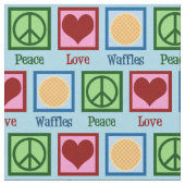 Peace Love Waffles Stof (Close Up)