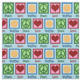 Peace Love Waffles Stof