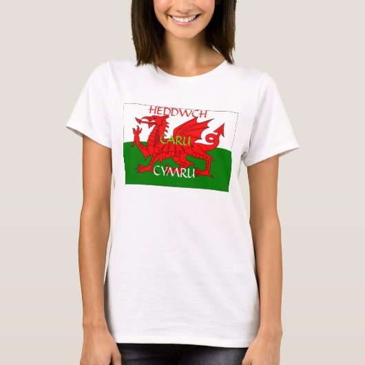 Peace, Love, Wales T-shirt (Voorkant)