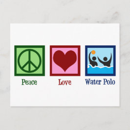 Peace Love Water Polo Briefkaart