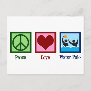 Peace Love Water Polo Briefkaart
