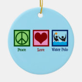 Peace Love Water Polo Keramisch Ornament (Voorkant)