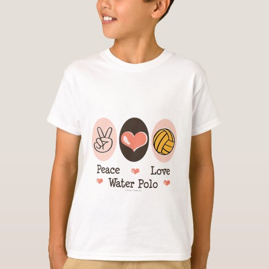 Peace Love Water Polo Kinder Sweatshirt (Voorkant)