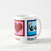 Peace Love Water Polo Koffiemok (Voorkant rechts)