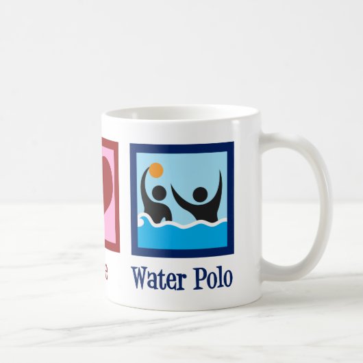 Peace Love Water Polo Koffiemok (Rechts)